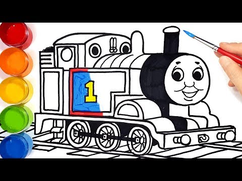 video-linktoworks-How to draw Thomas train . learn colors easy drawing ...
