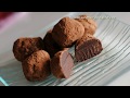 truffes au nutella et chocolat noir.