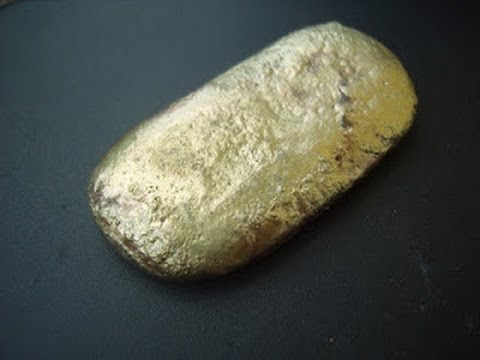 Goldschrott Barren aus CPU Pins gießen 1