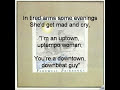 uptown uptempo woman (downtown downbeat guy)