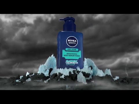NIVEA MEN Anti Acne Brightening Mud Serum Foam TVC
