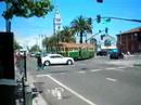 Melbourne W-2 tram turns onto Embarcadero in San Francisco Melbourne W-2 tram turns onto Embarcadero in San Francisco