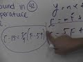 7-7 Temperature Conversion Problem Using y = mx + b