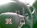nissan gtr r35 singapore ii
inside a nissan gtr before test-drive..this is the one of the only two nissan gt-r currently available in singapore. am glad the sales staff let me take it out for a spin. the acceleration is exhilarating! amazing. you need a healthy heart to be in this car. :)

the production version of the gt-r has debuted at the 2007 tokyo motor show, with its launch in the japanese market scheduled for 6 december 2007. the u.s. launch will follow in june 2008. europe will be the third market, where it is expected to be launched late 2008. the large time distance between these releases is due to nissan having to build gt-r performance centres where the car is built and serviced. also the engine and rear-mounted dual-clutch gearbox are built by hand, limiting production to around 1000 cars a month.[8] prices start at $66,675 for the base model, $68,580 for the black edition (with forged wheels and black/red leather) and $71,900 for the premium edition (forged wheels, beige leather seats, bose premium speakers and a thatcham alarm as standard fit).[9]

it has already been driven by autoweek in germany in the new n�rburgring, in the autobahn and in small roads.[10] also, photos of the production vehicle were published a week early[11] since motor trend broke the embargo.


[edit] spec v
it has been confirmed that nissan is planning to introduce a lighter and more powerful gt-r called the gt-r spec v. little else has been revealed about the gt-r spec v except that it will be available in the united states in 2010.[12][13]


[edit] performance and specifications
 
the vr38dett engine
[edit] specifications
3.8 l twin-turbocharged dohc v6 engine (vr38dett)[14] 
induction: two parallel ishikawajima-harima heavy industries (ihi) turbochargers with intercooler 
power: 480 ps (473 hp/353 kw) @ 6400 rpm[15] 
torque: 588 n�m (434 ft�lbf) @ 3200-5200 rpm[16] 
curb weight: 1740 kg (3836 lb)[17] 
attesa e-ts all wheel drive with vehicle dynamics control (vdc-r) 
6-speed dual clutch automated manual transaxle with triple cone synchros and 3 shift modes[18] 
redline: 7000 rpm 
drag coefficient: cd of 0.27 
environmental performance: california ulev(ultra low emission vehicle) cleared. 

[edit] performance
top speed: 310 km/h (193 mph) 
acceleration: 0-97 km/h (0-60 mph) in 3.5 seconds[19] 
(measured japanese production spec 0-60 mph (97 km/h), 3.3 seconds by edmunds)[20] 
standing 1/4-mile: 11.6 s at 190 km/h (118 mph) 
gt-r test mules had been spotted on the n�rburgring, frequently alongside a 2006 porsche 911 turbo; speculated as being used by nissan as a benchmark car. sources had expressed that the car is capable of lapping the n�rburgring in the 7 minute range.[21][22][23] nissan has confirmed a nurburgring lap time of 7 minutes 38.54 seconds, and have released a video of the lap.[24][25] the standard bridgestone potenza re070r run flat tires were used for this.[26][27][28][29][30] nissan is reportedly going after the previous lap record of the porsche carrera gt.[31]

the gt-r has undergone road testing around the southwest united states, with sightings in new mexico[32] and california. as was the case in the nurburgring, the car was followed by a 911 turbo. the gt-r has also been sighted doing laps at infineon raceway and laguna seca. at laguna seca, the gt-r posted an unofficial lap time of 1 minute 39.62 seconds, a time marginally faster than the 911 turbo following it which was timed at 1 minute 39.89 seconds.[33]

a test of the japanese production spec gt-r by online auto-magazine edmunds provided a 3.3-second 0-60-mph run, and 11.6 at 120.9 mph quarter mile with launch control. edmunds speculated that faster times may be achievable on better road conditions than provided by the runway which they used for the test.[34] dynamometer tests on early production versions have shown that the gt-r makes its advertised power at the wheels, which means actual engine output (before driveline losses) could be as high as 550-575 bhp sae net.
