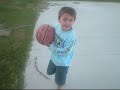 My little 5 year old brother playing basketball