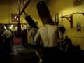 Ricky takes it to the punch bag! Ricky takes it to the punch bag!
