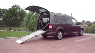 Nájezdová rampa - RA el. sklápění + el. dveře ve voze VW Caddy