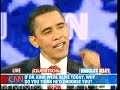 January 21, 2008, Martin Luther King Jr. Day, at the Congressional Black Caucus Institute debate, Barack Obama responds to the question 