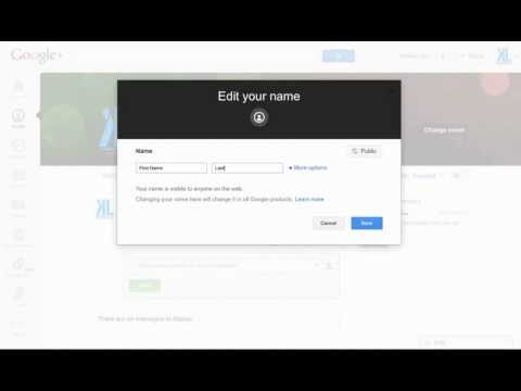 how to change google plus name