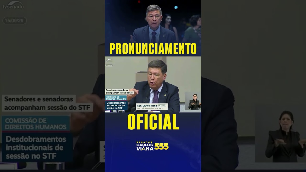 FORTE PRONUNCIAMENTO DO SENADOR CARLOS VIANA