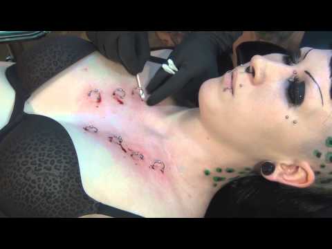Corset Piercing on Chest Performed By: Andi Smith