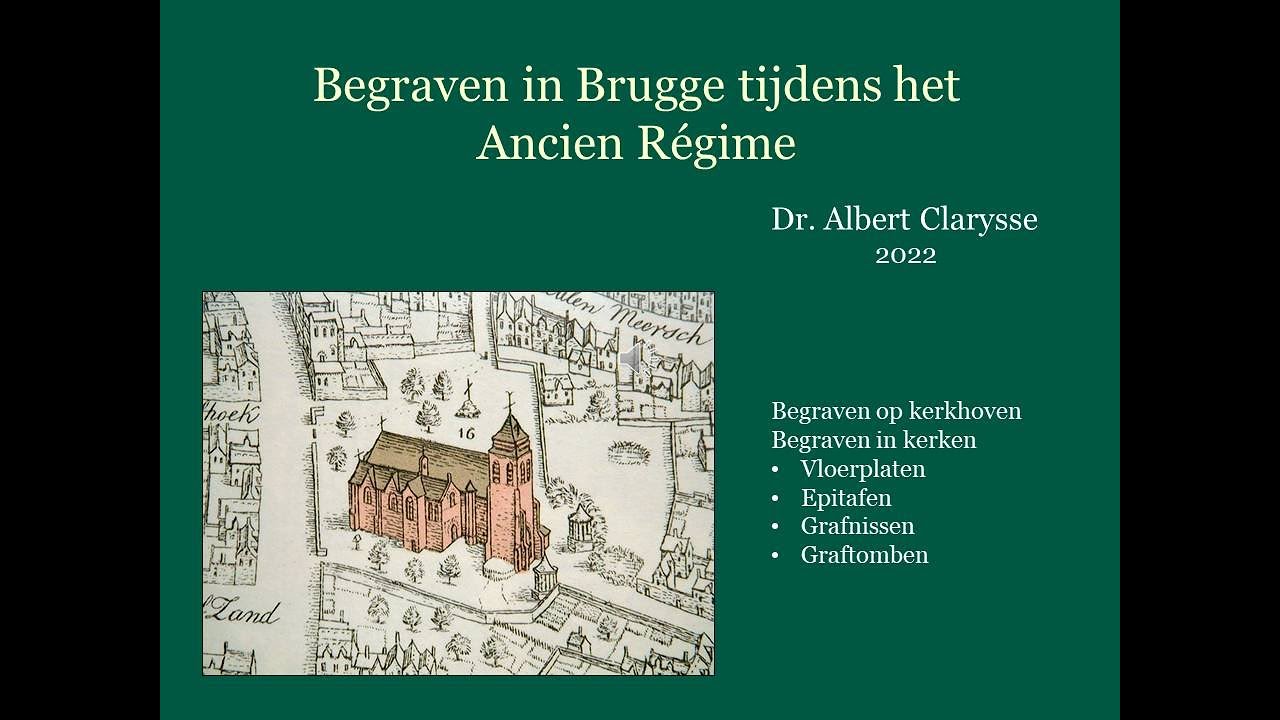 Begraven in Brugge tijdens het Ancien Régime