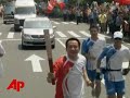 Raw Video: Olympic Torch Moves Through China Raw Video: Olympic Torch Moves Through China