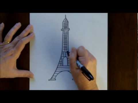 how to draw eiffel tower dragoart