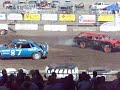 end of the heat. car #328 is still going. he gets stuck midway through this video, but is dislodged by another car and continues to hit other cars (unbelievable!) this car became my favorite, as well as the favorite of many others in the crowd.