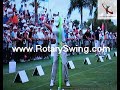 Tiger Woods Performing Rotary Golf Swing Neck Tie Drill Tiger Woods Performing Rotary Golf Swing Neck Tie Drill
