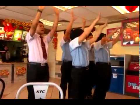 KFC staff flash mob