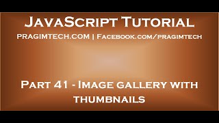Image gallery with thumbnails in JavaScript
