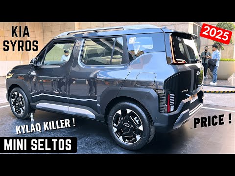 new kia syros 2025 premium suv latest features new interiors  kia syros htx o top model 2025