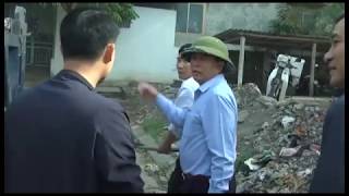 Đồng chí Đặng Đình Sách, Phó Chủ tịch UBND thành phố kiểm tra chiến dịch cao điểm đảm bảo vệ sinh môi trường