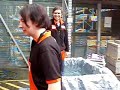 The people at B&Q give Sean a good send off before he goes to America