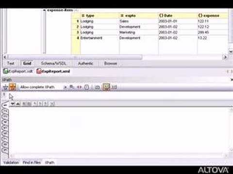 Altova XMLSpy - Edit, Analyze and Debug XPath Expressions