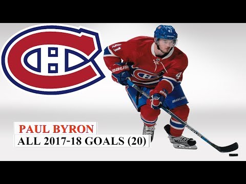 Paul Byron (#41) All 20 Goals of the 2017-18 NHL Season