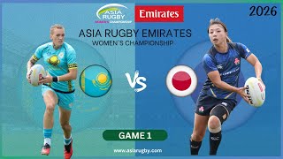 LIVE – Kazakhstan v Japan  Game 1 , Asia Rugby Emirates Women’s Championship 2026