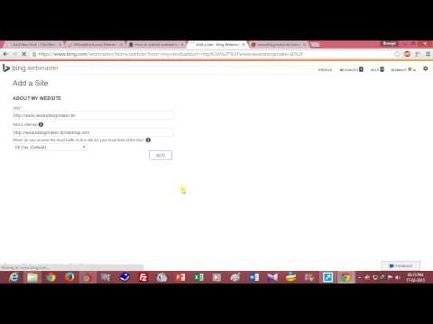 how to submit website to bing