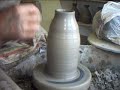 SIMON LEACH -throwing a cylindrical, closed in vase SIMON LEACH -throwing a cylindrical, closed in vase