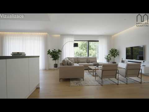 Video Světlý dvoupodlažní byt 3+kk se zahradou a garáží – novostavba bez kompromisů