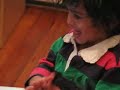 playing with laptop