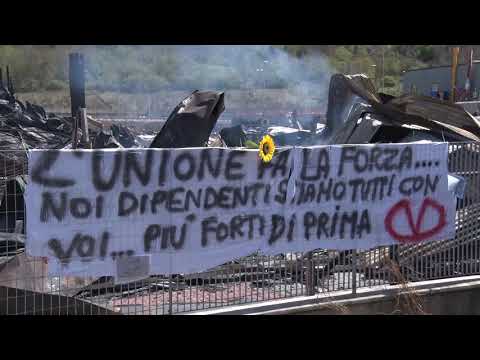 VIDEO - Incendio levane - Capannoni Valentino e Lem distrutti dalle fiamme