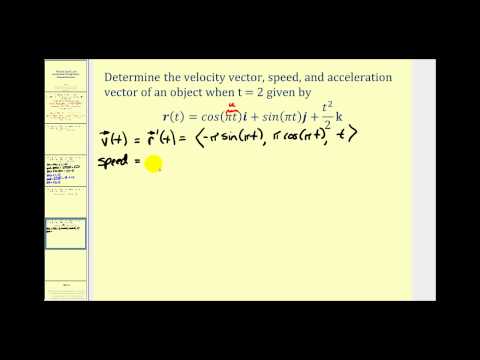 how to velocity vector
