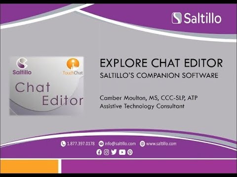 Thumbnail image for video titled 'Explore Chat Editor: Saltillo's Companion Software'