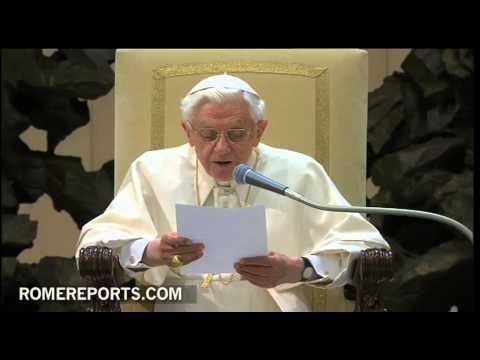 VIDEO: Benedicto XVI saludó a los peregrinos peruanos mientras habló en castellano