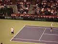 Bryan Brothers serving to start Davis Cup match