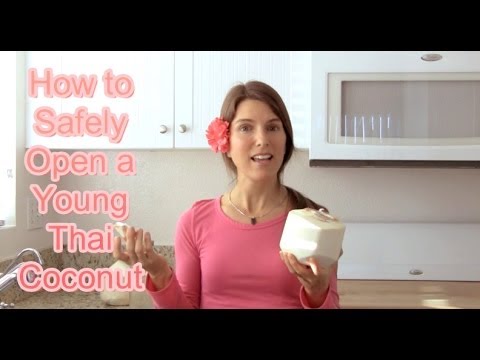 how to open young coconut