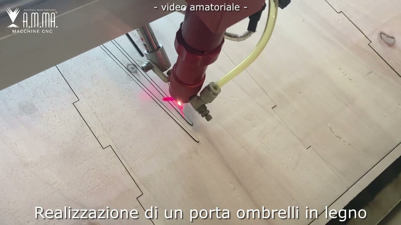 Taglio laser co2 di un porta ombrelli - LASER CO2 AMMA