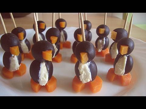 Sabrosos y divertidos: aprende a hacer piqueos en forma de pingüinos