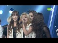 110512 f(x) Wins MCD ♥ Amber...don't hug Hyuna hug your members !