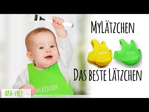 Das beste Baby-Lätzchen - MyLätzchen - Premium Silikon Lätzchen mit Auffangschale