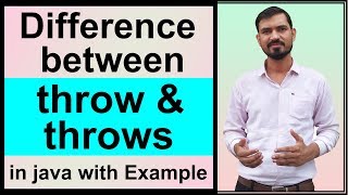 Difference Between throw and throws in Java || Exception Handling in Java