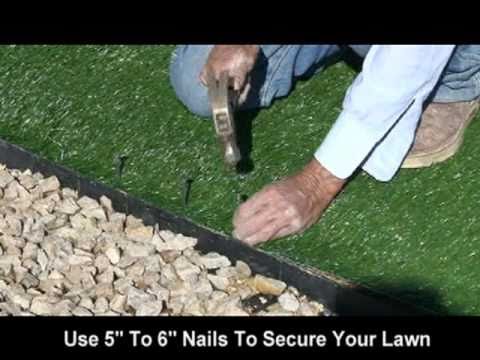 how to attach astroturf to concrete