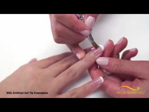 Bio Seaweed Gel Artificial Tip Extensions With White Gel French