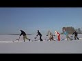 Kick-sledding in Taevaskoja