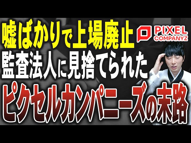 いのちゃん先生がピクセルカンパニーズの不正会計と上場廃止の経緯を解説