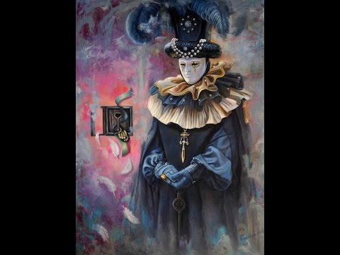 Keeper, surreal oil painting on canvas, methods and techniques in oil painting