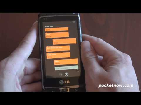 Windows Mobile 7 the text of the message - YouTube