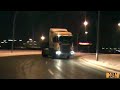 Guy In Huge Semi Drifts On Icy Road